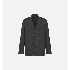 DIOR HOMME Monogram Jacquard Wool Blend Blazer Men GREY Outerwear